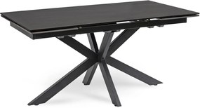 Étkezőasztal Fekete Színben. BRUNO 160-240 cm