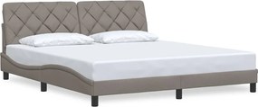 vidaXL tópszínű szövet ágykeret matrac nélkül 180 x 200 cm