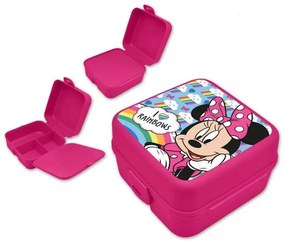 Disney Minnie Rainbows több rekeszes uzsonnás doboz, szendvicsdoboz