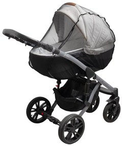 Luxus szúnyogháló cipzáras kocsira New Baby fekete