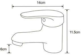 Mexen Erica, mosdó csaptelep, króm, 746400-00