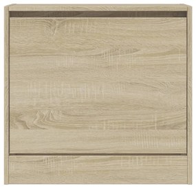 sonoma tölgy színű szerelt fa cipőszekrény 60 x 21 x 57 cm