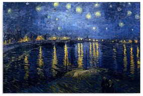 Gario Vászonkép Csillagfényes éjszaka a Rhone fölött - Vincent van Gogh, reprodukció Méret: 90 x 60 cm