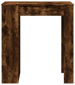füstös tölgy szerelt fa bárasztal tárolókkal 95 x 47 x 103,5 cm