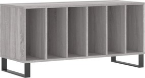 vidaXL szürke sonoma színű szerelt fa hanglemezszekrény 100x38x48 cm