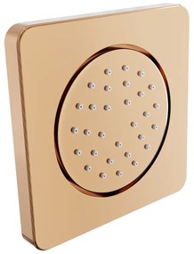 Mexen - feltételes zuhanyfej, négyzet, 130x130 mm, rózsaszín-arany, 79366-60