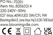 Natúr színű kő asztali lámpa textil búrával (magasság 53 cm) Marci – Bloomingville