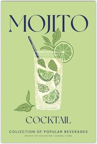 Poszterek 40x60 Mojito ital Alkoholos koktél