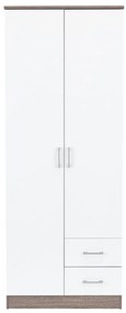 Miami gardróbszekrény 80x205 cm fehér-yorki tölgy