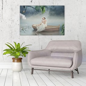 Kép - nő a hajón (90x60 cm)