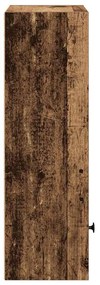 antik fa színű szerelt fa könyvespolc 31x24x77 cm