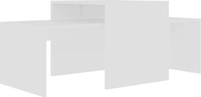 vidaXL fehér szerelt fa dohányzóasztal szett 100 x 48 x 40 cm