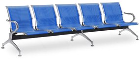 Fém pad a váróterembe REST, 5 ülés, kék