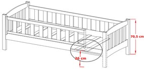Gyerekágy 90 cm Gussie (ágyráccsal és tárolóhellyel) (fehér). 1012917