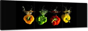 Vászonkép 150x50 Paprika Víz