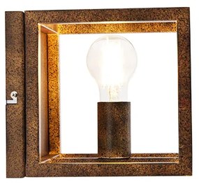 Ipari fali lámpa rozsdabarna - Cage