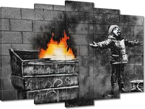Vászonkép 70x50 Banksy Hó szmog