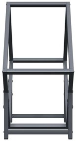 antracitszürke hidegen hengerelt acél tűzifatároló 50x25x50 cm