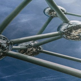 Kép - atomium Brüsszelben (órával) (90x30 cm)