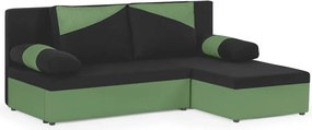 ROLO Kinyitható sarokkanapé Sötétkék/zöld
