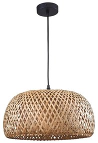 Csillár zsinóron KORFU 1xE27/20W/230V átm. 38 cm bambusz