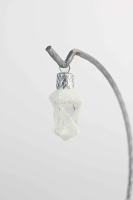 Karácsonyfadísz üvegből Lampion fehér