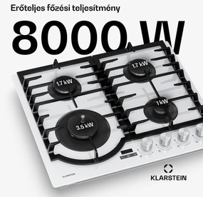 Klarstein Ignito gas cooktop 8 kW, cast iron supports, timer, temperature control