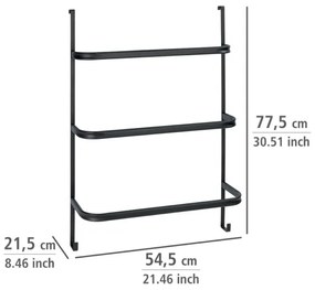 WENKO 24026100 - Törölközőtartó IRPINIA 54,5x77,5 cm fekete