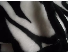 Flóra Zebra mintás Pléd Ágytakaró 150 x 200 cm Fekete Fehér