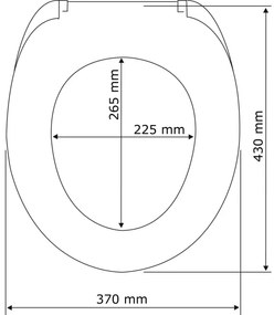WENKO 22015100-WC ülőke WENGE 35,5x42,5 cm barna/ezüst