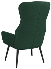 sötétzöld szövet pihenőfotel