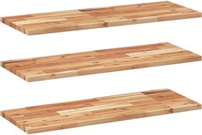 vidaXL 3 db olajbevonatú tömör akácfa függőpolc 100 x 30 x 2 cm