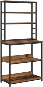 vidaXL Konyhai polc Öreg fa 80 x 40 x 168 cm Faanyag