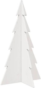 fehér tömör fenyőfa karácsonyfa-dekoráció 80 cm
