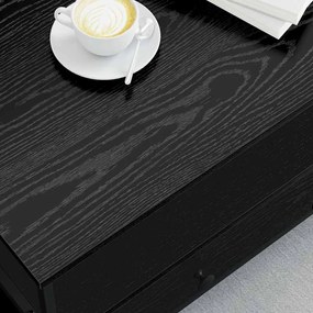 Dohányzóasztal with Drawer Musta tammi 100 x 51 x 45 cm Faanyag