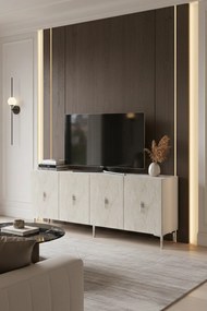 Salkım 180 - White, Travertine, Silver