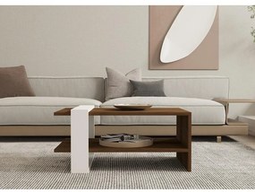 Dohányzóasztal Gaye - Walnut, White