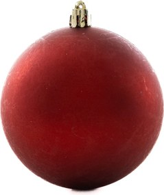 Piros műanyag gömb szett 8 cm 6 db