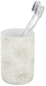 Fehér-aranyszínű poligyanta fogkefetartó pohár Montalfano – Wenko