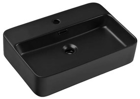 COMAD COMAD TRUST 2 BLACK ( E-6282 ) - Pultos mosdókagyló TRUST 55x38 cm matt fekete CM0023