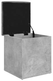betonszürke szerelt fa tárolópad 42 x 42 x 45 cm