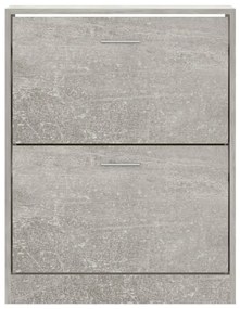 betonszürke szerelt fa cipőszekrény 63x24x81 cm