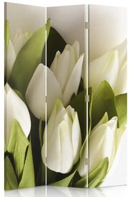 Gario Paraván Friss fehér tulipánok Méret: 110 x 170 cm, Kivitelezés: Klasszikus paraván
