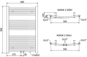 Mexen, Mexen Ares elektromos melegítő 900 x 600 mm, 600 W, fehér - W102-0900-600-2600-20