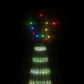 színes LED karácsonyfa 275 LED 180 cm
