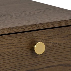 Sötét natúr színű éjjeliszekrény tölgyfa dekorral Monfort – Actona