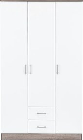 Miami gardróbszekrény 120x205 cm fehér-yorki tölgy