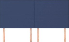 kék szövet fejtámla 160x5x118/128 cm