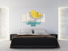 Kép - Absztrakt festmény a strandról N⁰2 (150x105 cm)