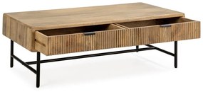 Natúr színű mangófa dohányzóasztal 60x120 cm Mundra – Marckeric